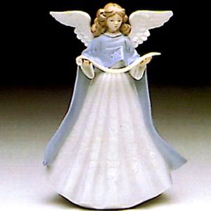 Lladro Blue Angel Topper New In Box!